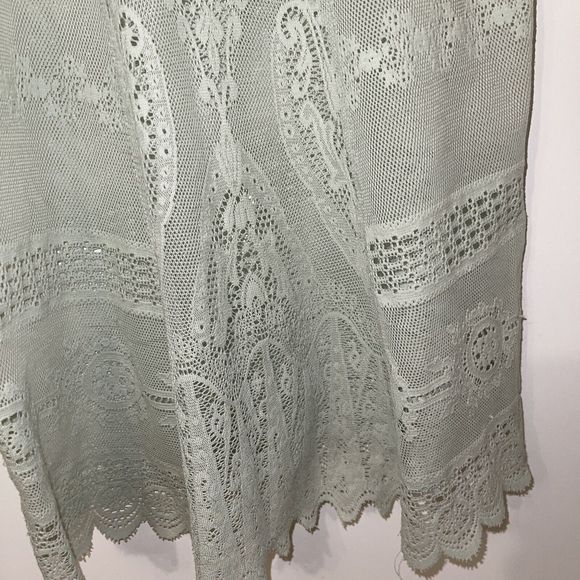 Free People Women's Size S Light Green Tank Top Lace Crochet - Picture 7 of 12